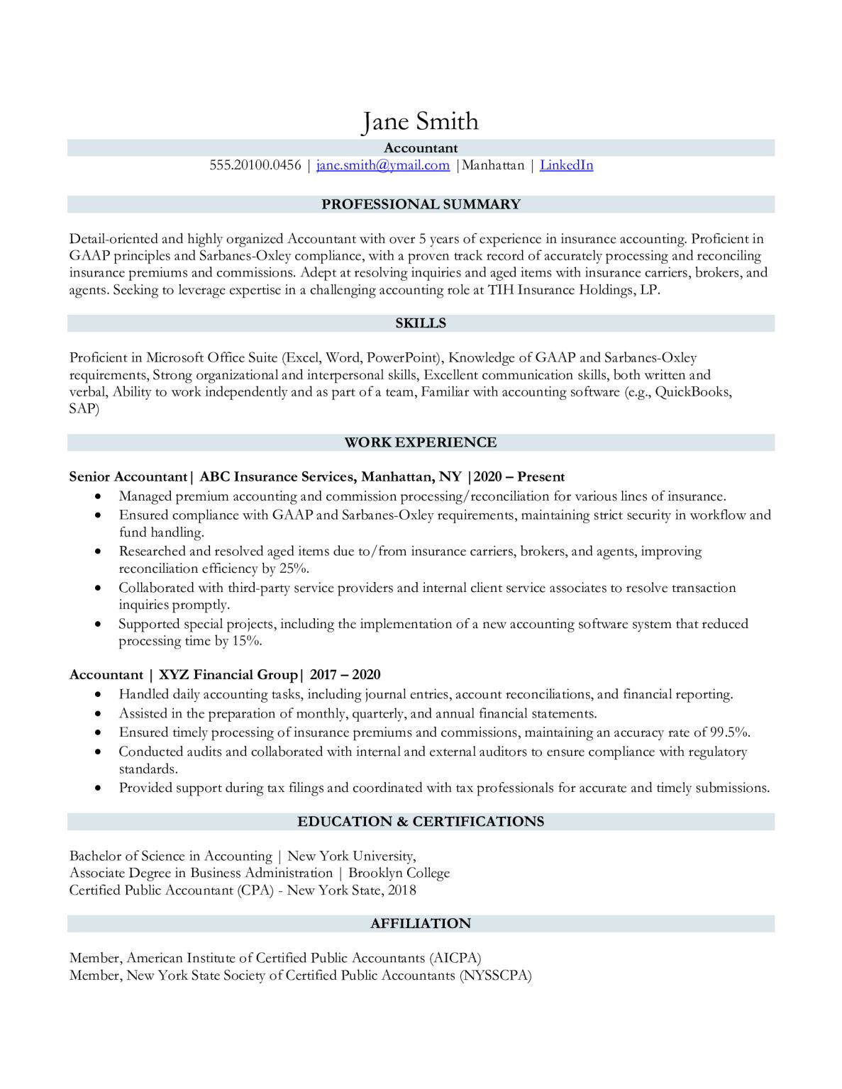 ATS Resume Template - Boxresume